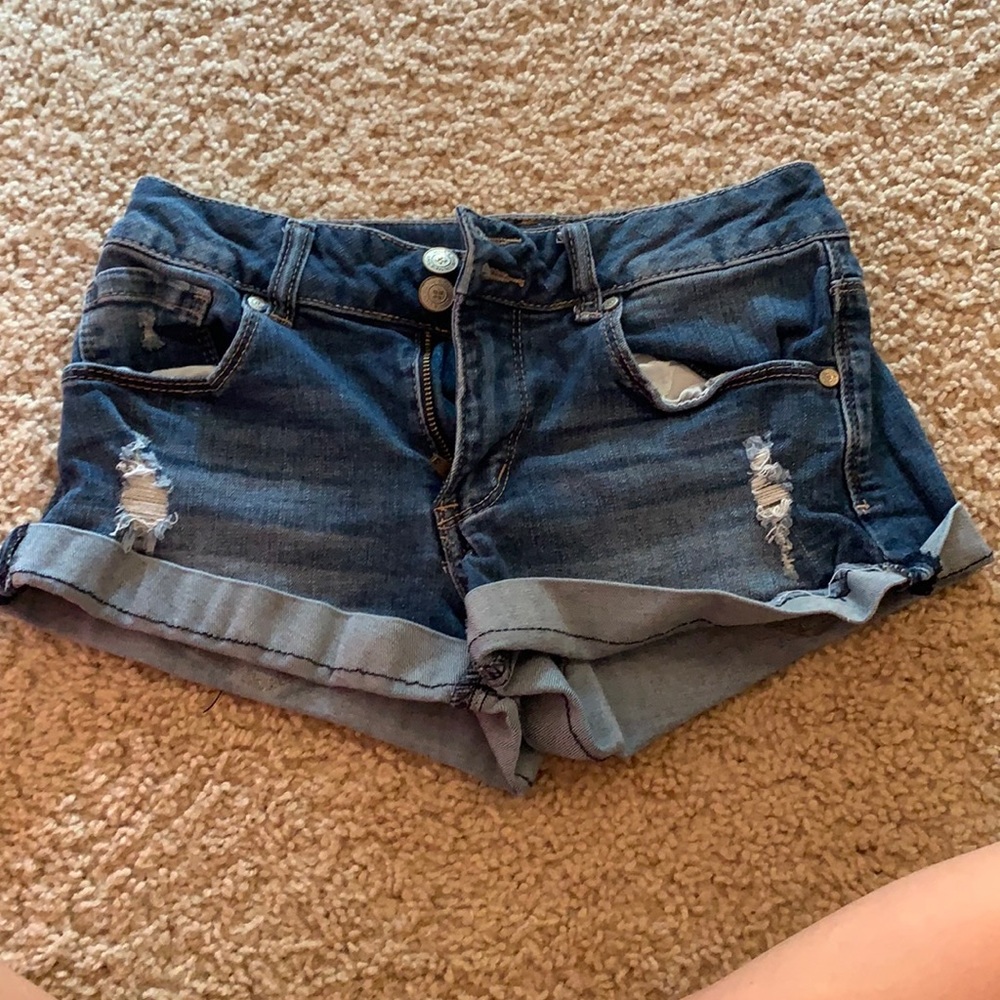 short ripped jean shorts